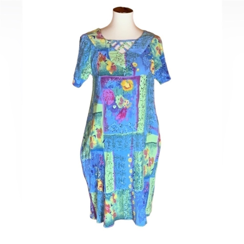 The Vermont Country Store floral print house dress Size Small